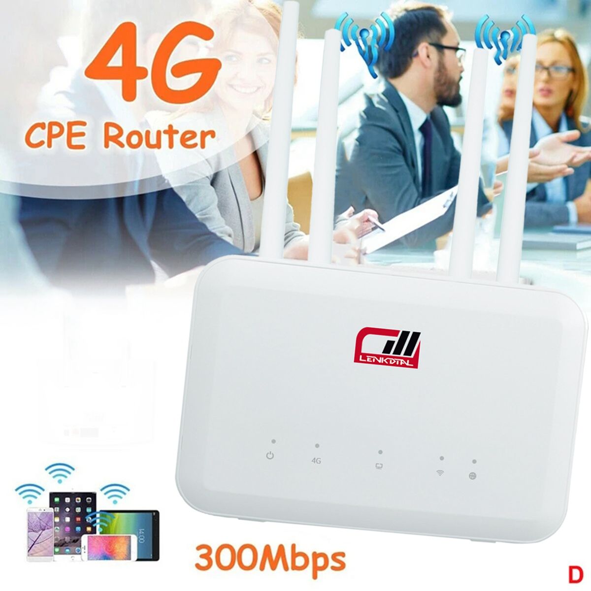 B625PRO 4G Wifi Router 300Mbps with SIM Card Slot US Plug