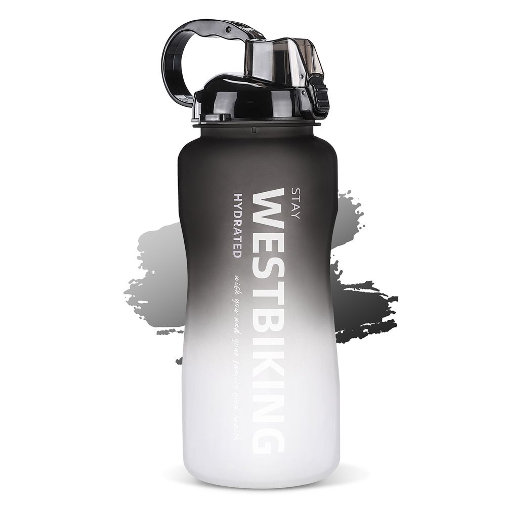 Sports Water Bottle With Straw Camping Hiking Exercise