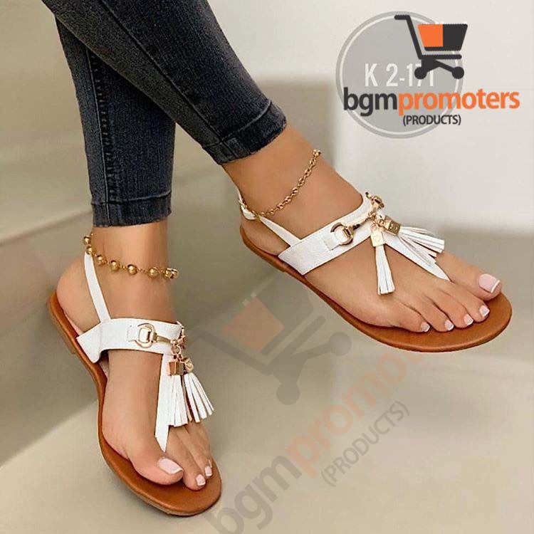 Flip Flop Flat Sexy  Ladies Sandals-White