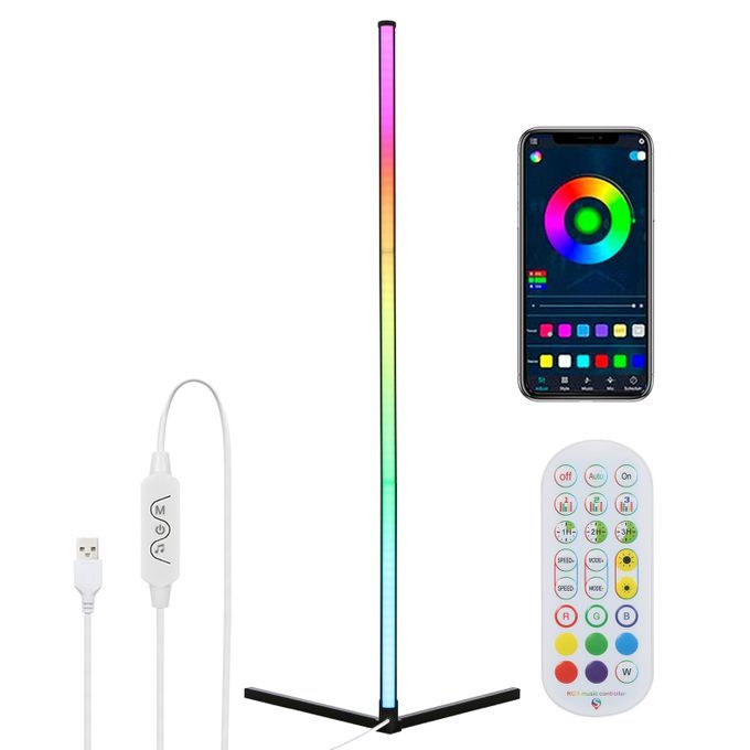 49.2'' S-mart Intelligent Corner Standing Lamp RGB Color