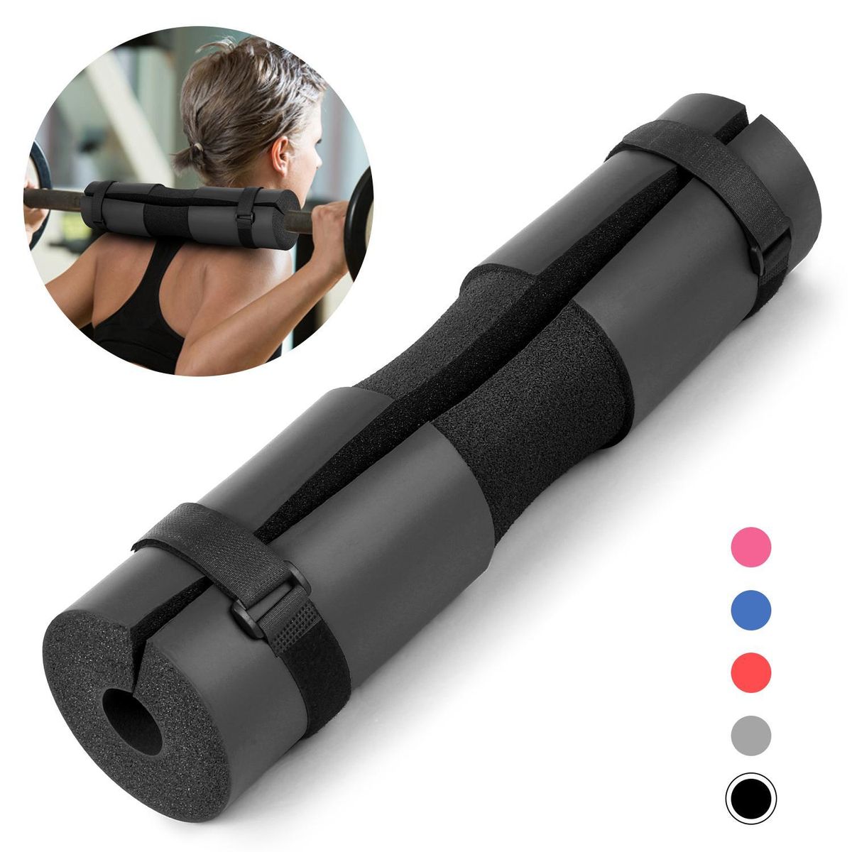Barbell Pad Pull Up Squat Bar Shoulder Back Protect Pad Grip Support Weight Fitness Weightlifting