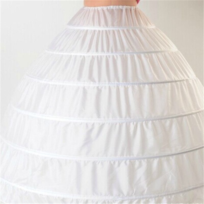 Lace Edge 6 Hoop Petticoat Underskirt For Ball Gown Wedding
