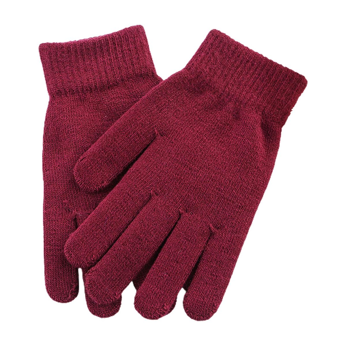 1 Pair Ridding Heat Retention Winter Wine Red