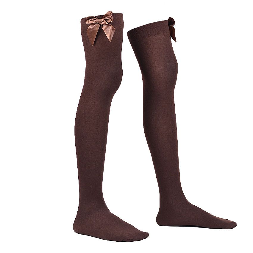 Hot Steps Over The Knee Satin Bow Socks