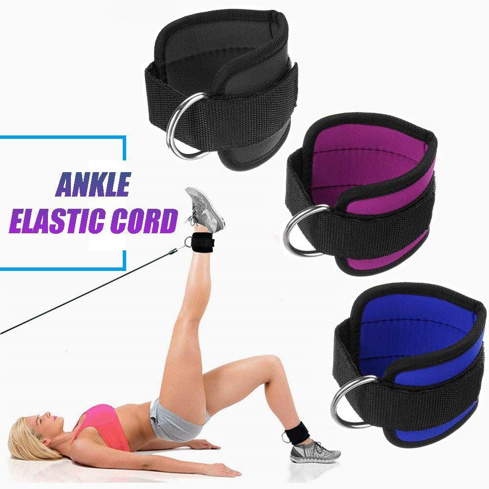 Best Ankle Strap Leg Gym Cable Attachment Pulley Machine Weight Lifting D Ring Purple