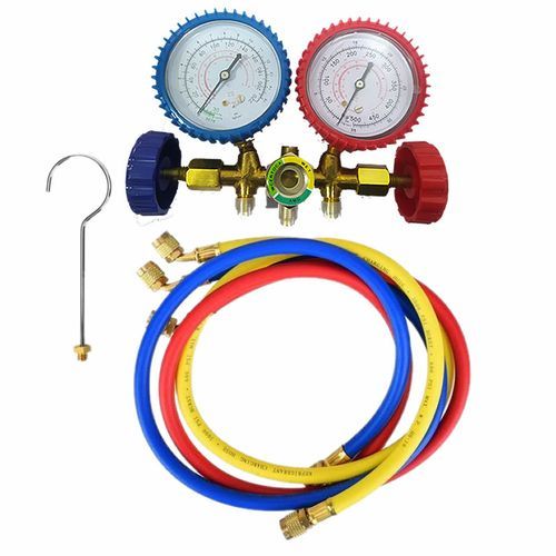Manifold Gauge A/C Repairing Tool With 3Pcs Hose