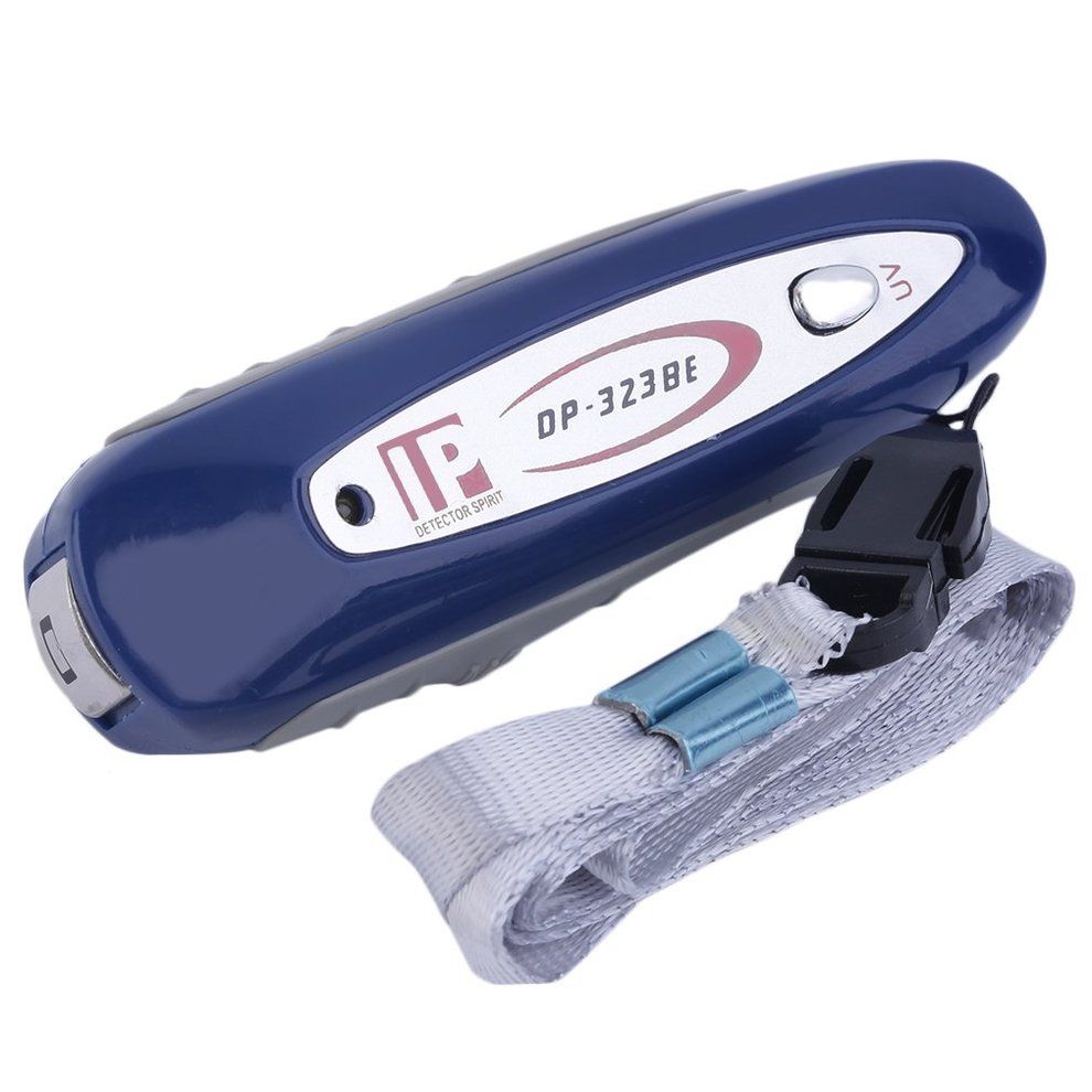 Mini 2 In 1 UV Currency Money Note Detector Counterfeit Checker With Lanyard Blue