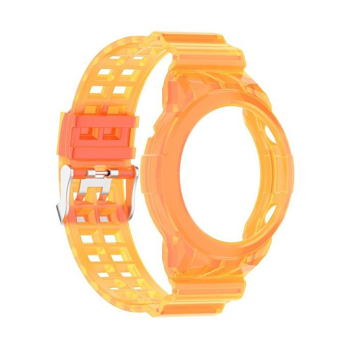Unique Strap Dazzling And Elegant Transparent Sili One Strap For Wat H GT2-Transparent Orange-46mm