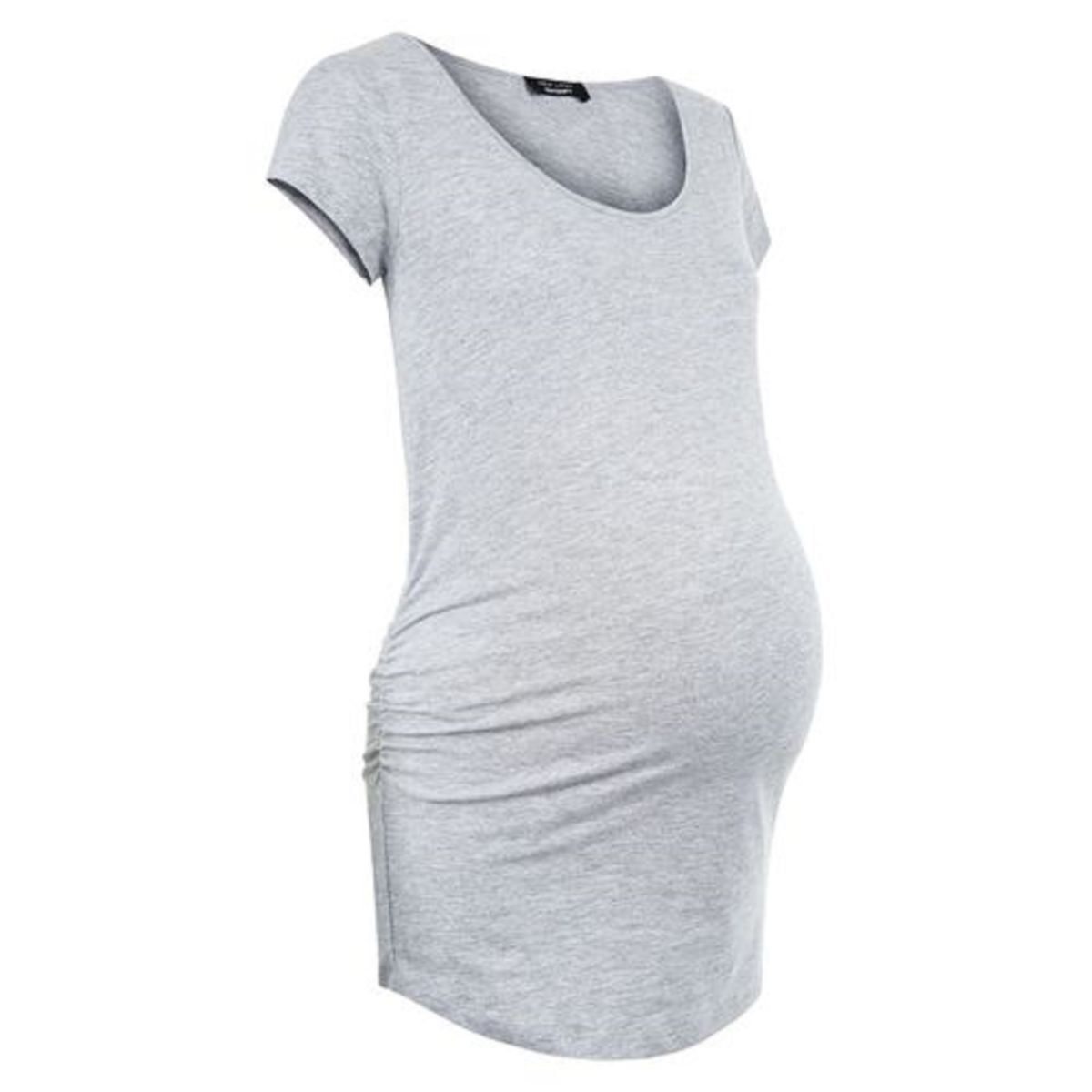 Scoop Neckline Grey Maternity Top