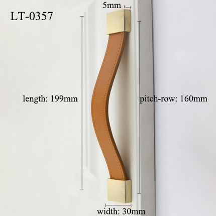 Soft Cow Leather+Zinc Alloy Handle And Knob Cabinet