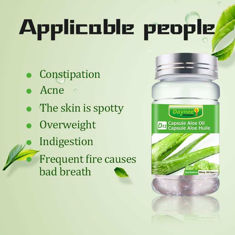 Aloe Vera Oil Capsule, Digestion, Laxative, Immunity And Anti-aging Supplement