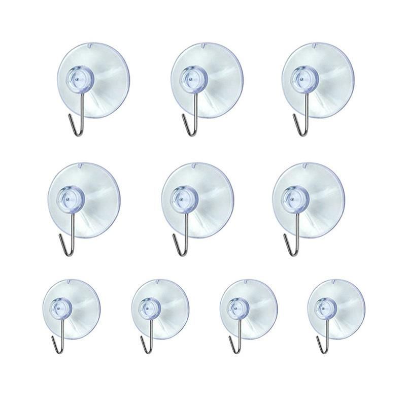 10 Transparent Suction Cup Suction Cup Hook Clothes Jacket