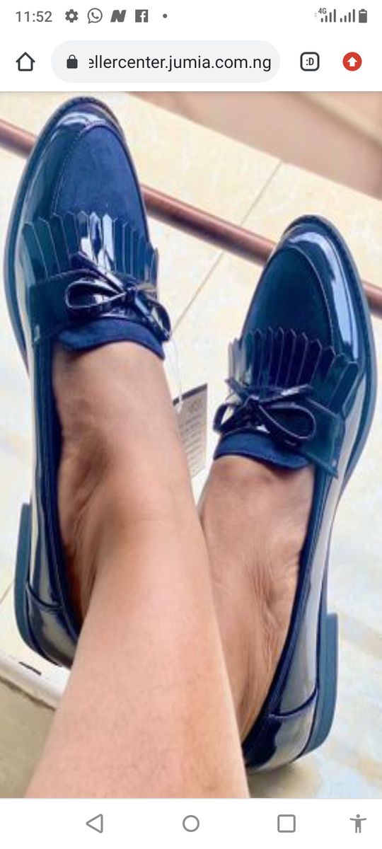 Trendy  Designed Ladies Shoes - Dark Blue