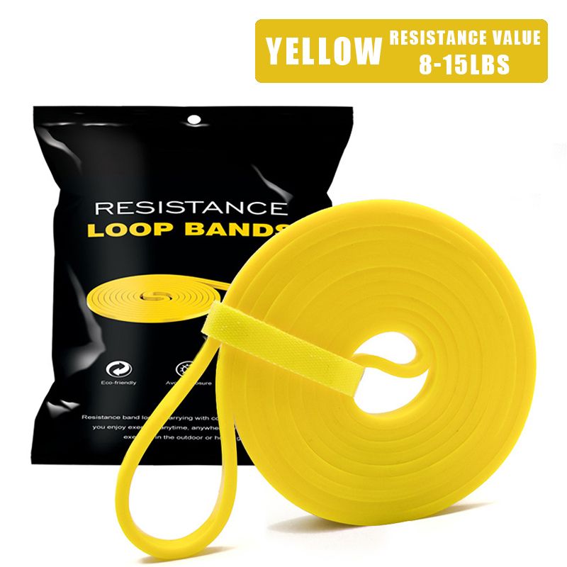208cm Thick Stretch Resistance Band Sports Expander Elastic Pull Up Powerlifting-Yellwo 15BL