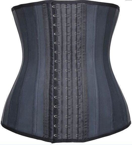LATEX 25 STEEL BONES WAIST TRAINER ( BLACK)