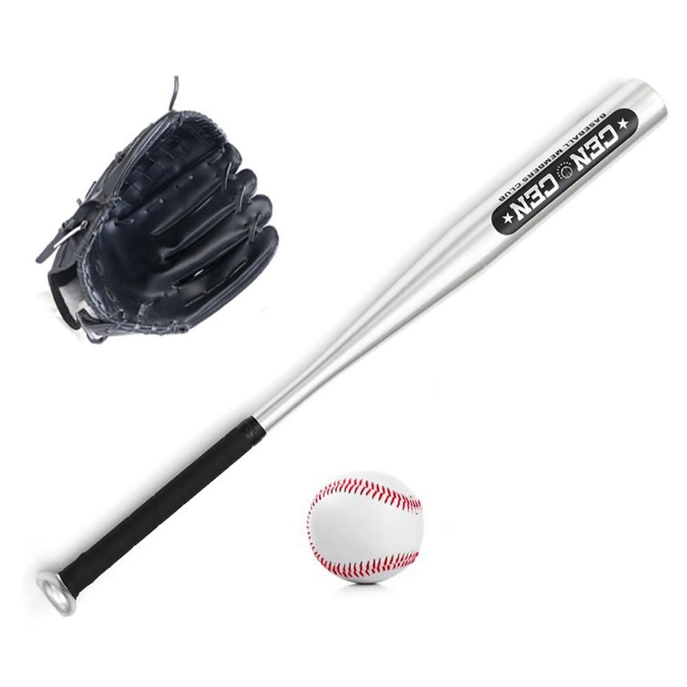 Baseball Balls Set Baseball Bat+Baseball+Baseball Gloves 25in Aluminum Alloy Baseball Bat 10.5in PVC Baseball Glove Baseball Kit for Youth Kids