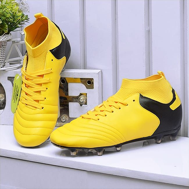 Ankle Men Football Boot Yellow