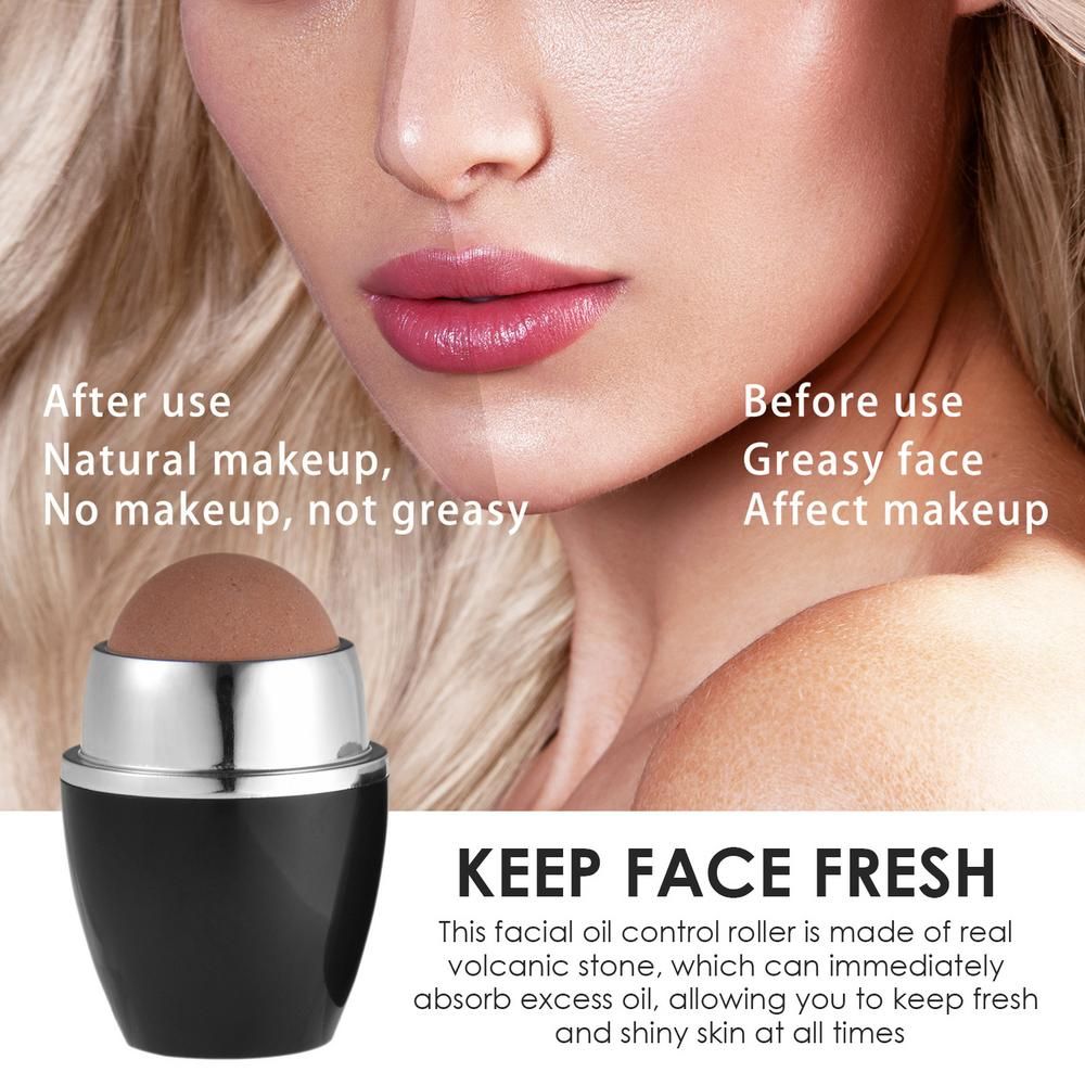 Face Oil Control Tool Oil Absorbing Ball Volcanic Stone Roller ACU