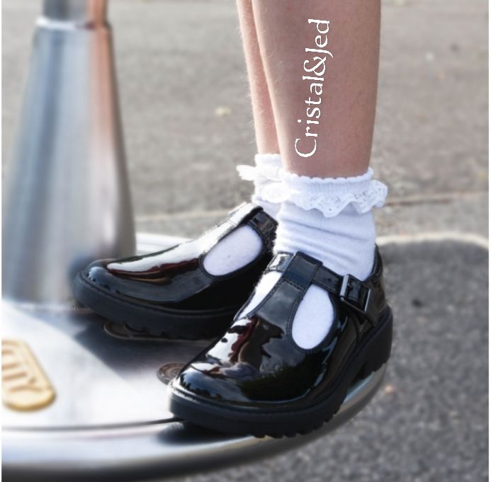 Shimmer Girls School Shoe Buckle/tape