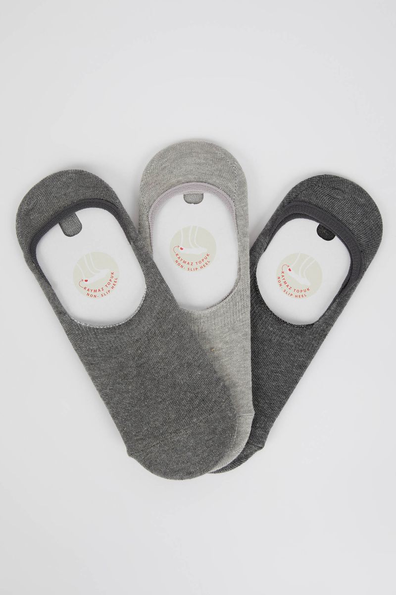 3 Pieces Man Low Cut Socks - Grey