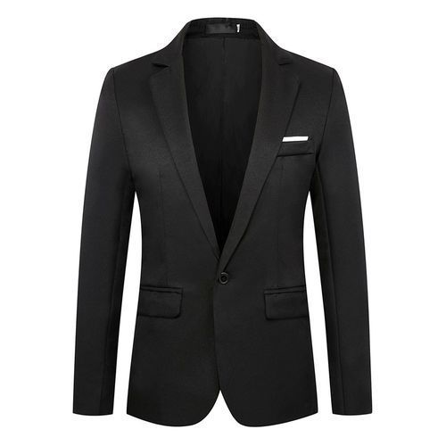 Men's Casual Blazer Jacket Slim Fit Lightweight One Button Suit Jacket