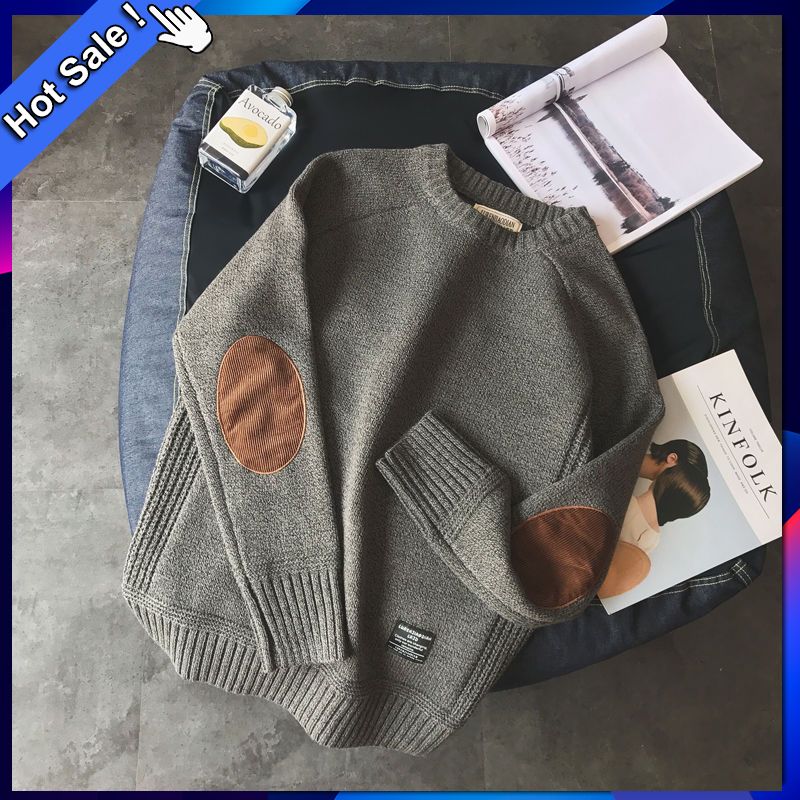 Mens Fashion Turtleneck Pullover Crewneck  Sweater