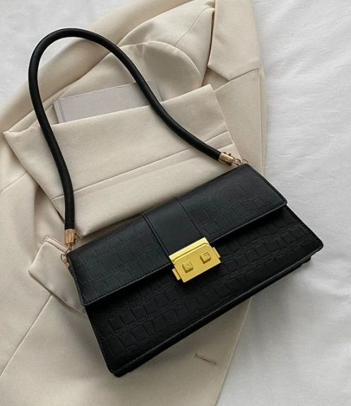 Ladies Office Lovely Hand Bag- Black