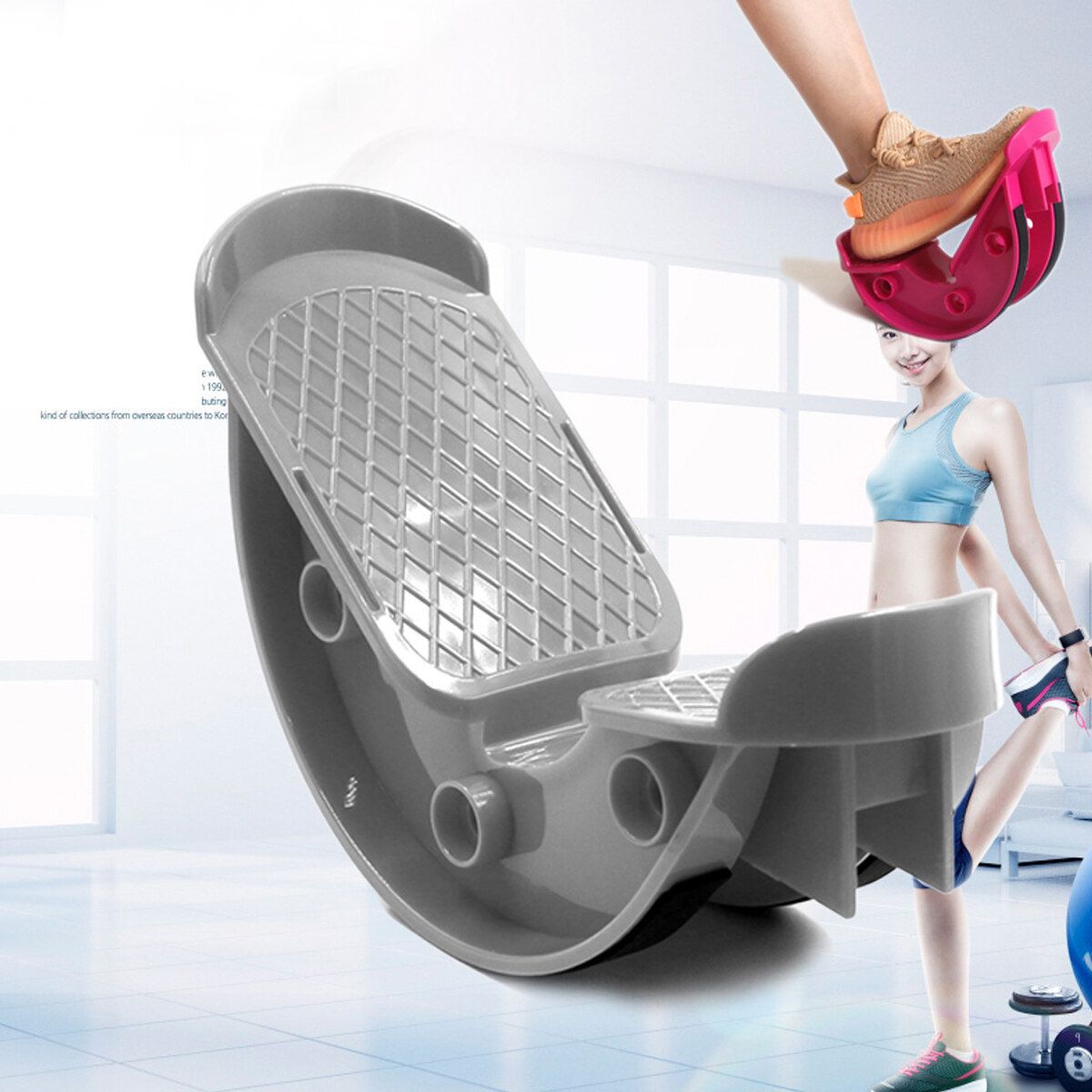 Fitness Pedal Foot Rocker Stretcher Sports Stretching Tool Pain Relief For Achilles Tendonitis Heel Shin Splint Plantar Fasciitis Grey