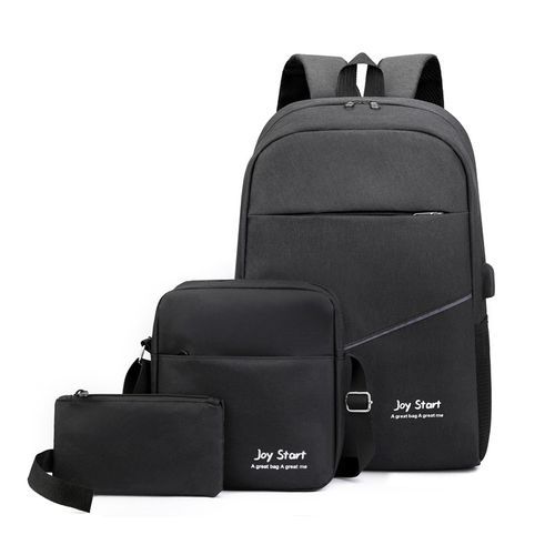 Backpack With USB Port-Black