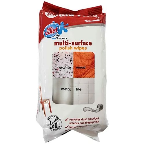 Multi-Surface Polish Wipes, 60-Pack