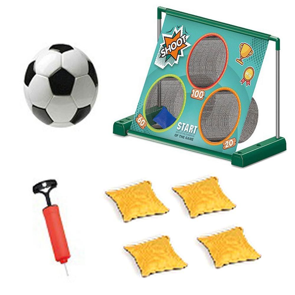 Portable Child Electric Movable Soccer Net Set Foldable Soccer Practice Net Outdoor and Indoor Sports Football Net For Kids 2-in-1 Soccer Net and Sandbag Rack