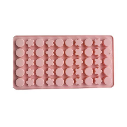 Round Five Pointed Star Shape Silicone Candy Mold, Cartoon Gum Mold Interesting Chocolate Biscuit Ice Cube Mould Baking