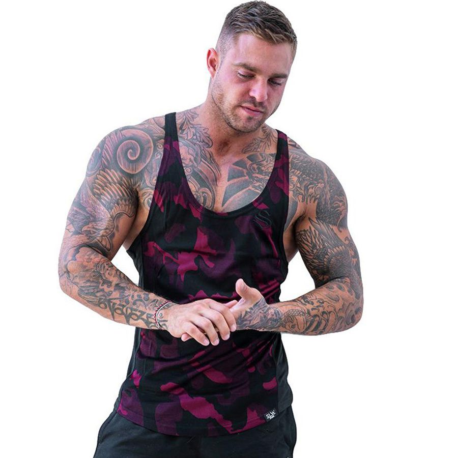 Men Bodybuilding Tank Top  Sleeveless Shirt Boy Gyms Fitness Workout Singlet Sling Vest Summer Crossfit Brand Clothing(#C2) HON