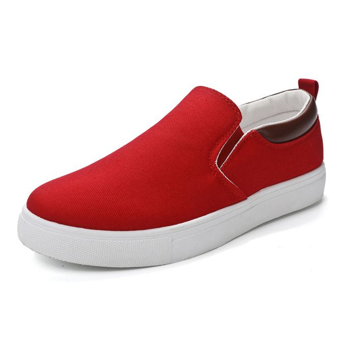 Men's Korean Style Casual Shoes-Red