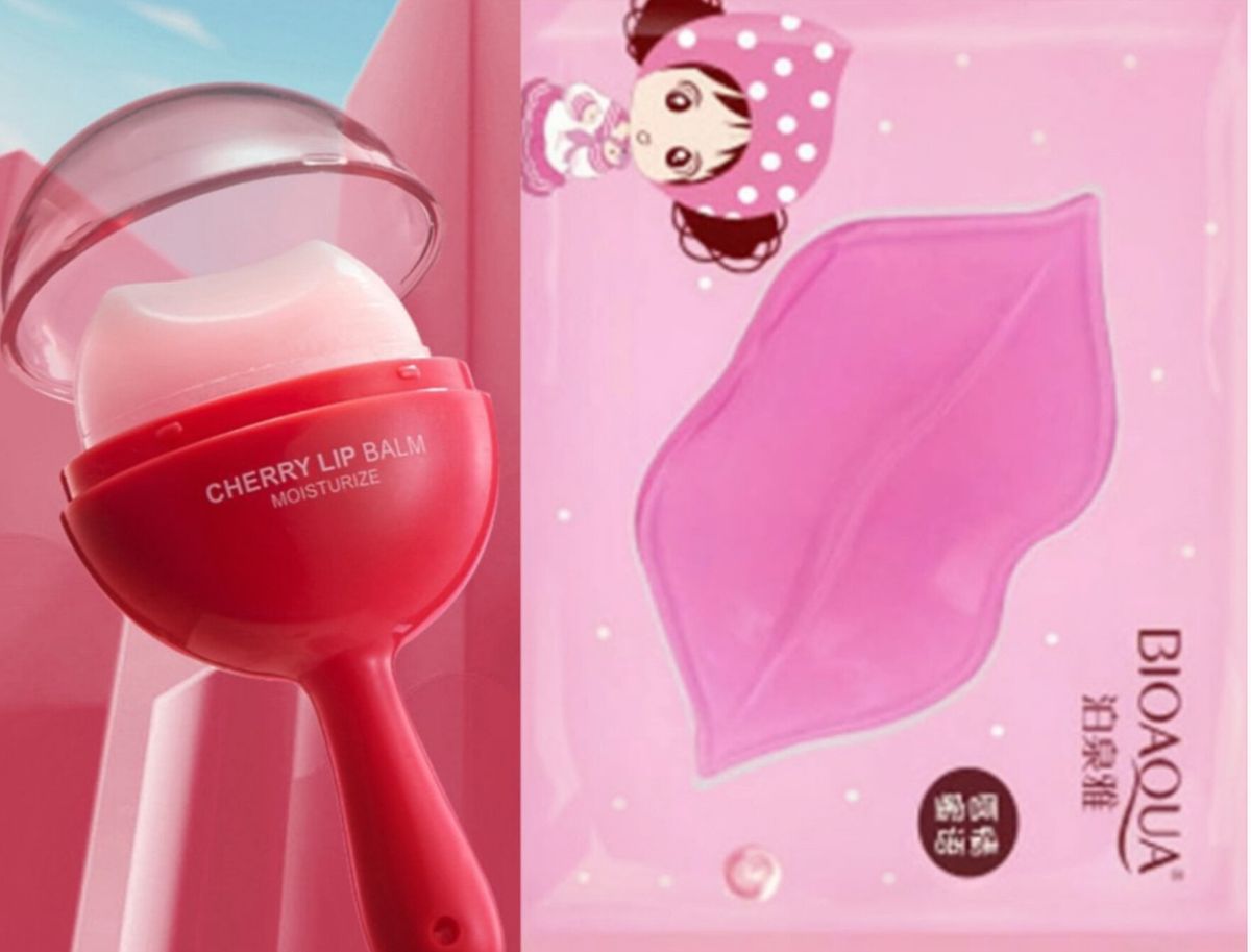 Cherry Pink  Lip Balm &  Collagen Lip Mask