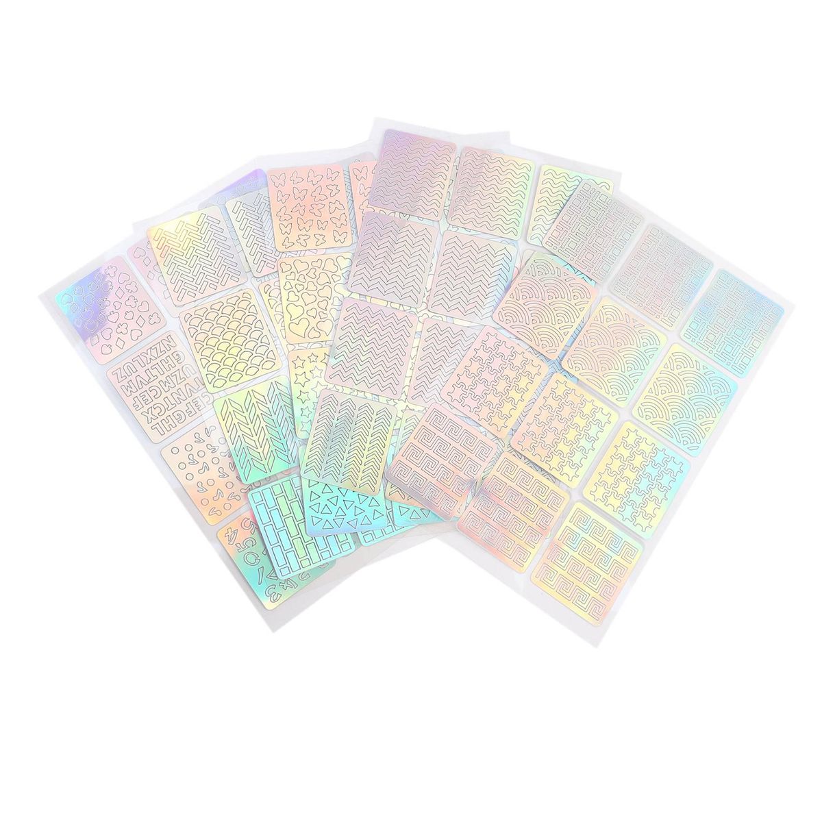 60 pieces 5 sheets styles nail stencils Art nail stickers