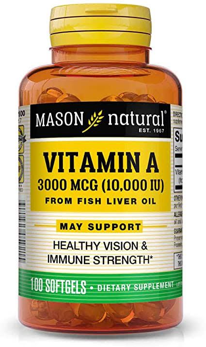 Vitamin A 3,000 Mcg .Promotes Healthy Vision X100 Softgels