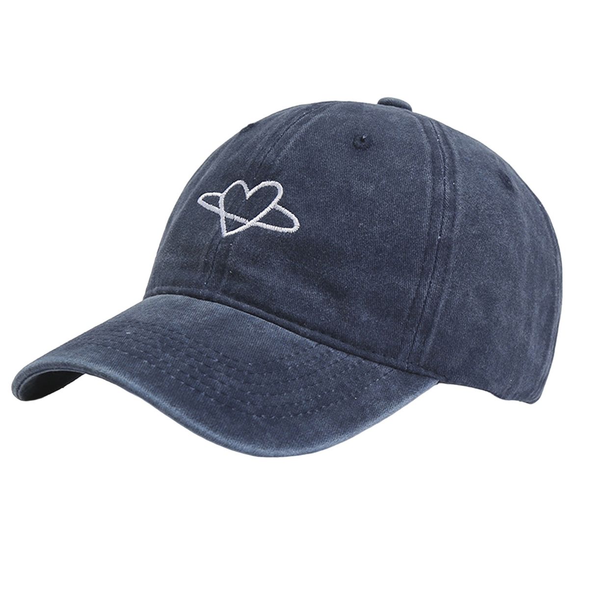 (Navy)Base Ball Caps Men And Women Denim Baseball Cap Outdoor Fashion Style Breathable Sunscree WJ