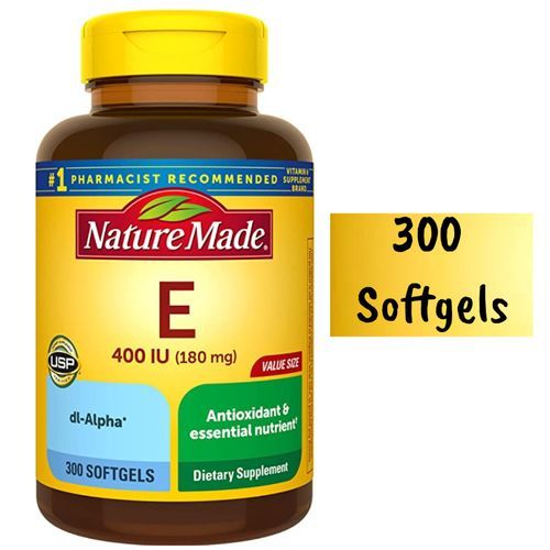 Vitamin E 180 Mg (400 IU) Dl-Alpha Softgels.