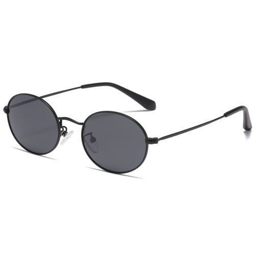 Women Mens Polarized Sunglasses Oval Metal Frame Sun Glasses
