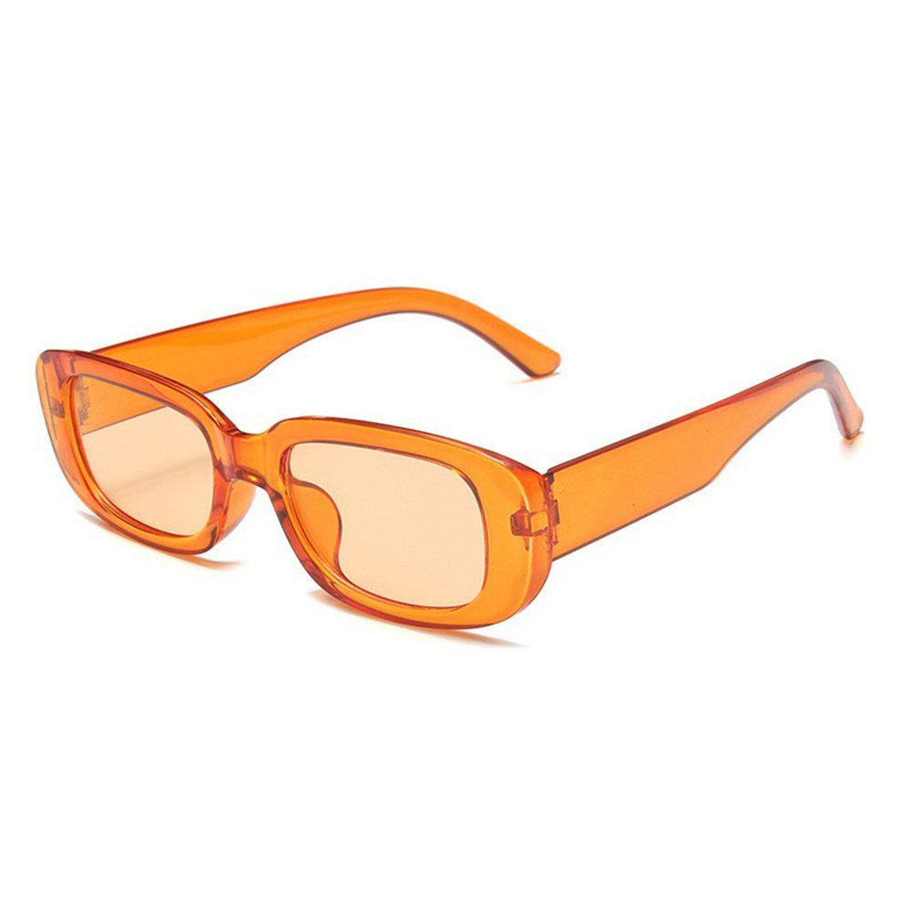 Small Frame Square Sungl Es  Olorful Street S Ing Durable Eyegl Es-orange-146 * 138mm