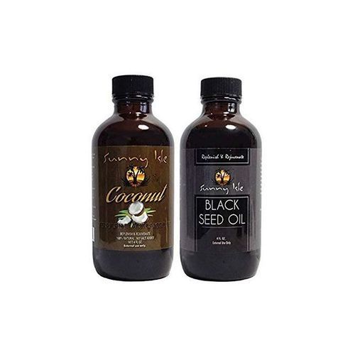 COCONUT Black Castor Oil & Black Seed Oil 4oz Each