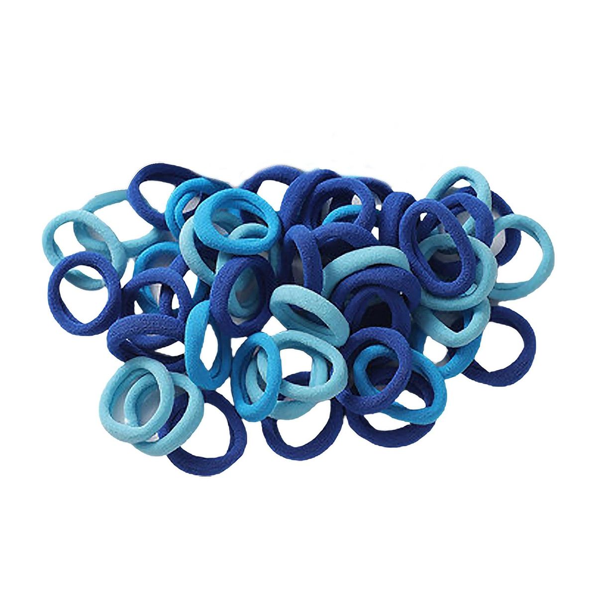 100Pcs Hair Band Korean Style High Elastic Hair Ties Blue