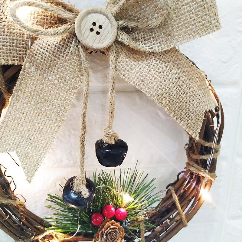 Home Decoration Wreath Pendant LED Wreath Wall Hanging