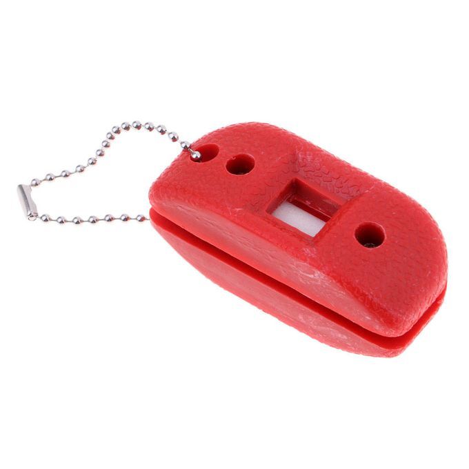Ice Shoe  Skate Sharpening Oilstone Tool Portable Storage Red