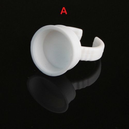100 Pcs Eyelash Extension Glue Ring Adhesive