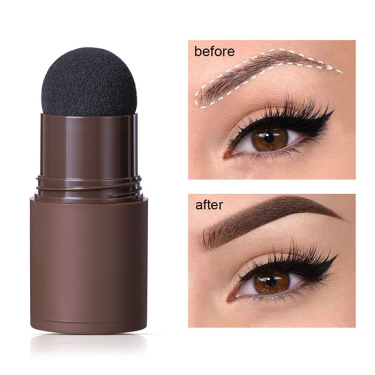 Eyebrow Stamp Shaping Kit ,Stencils ,Reusable Natural Brown