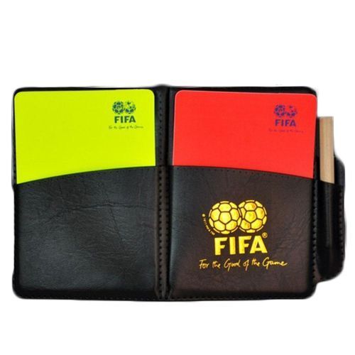 Football Soccer Referee Wallet Red & Yellow Card