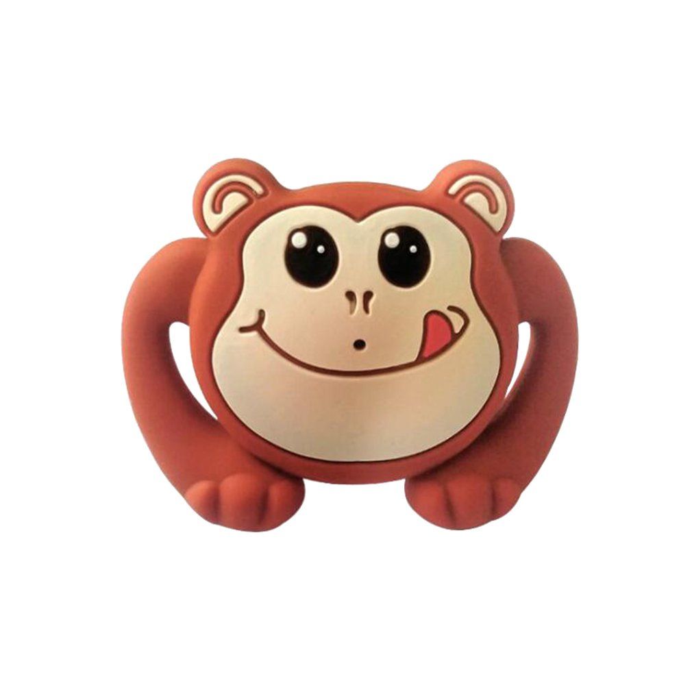 Baby Silicone Pacifier Funny Pacifier Rabbit Teeth Pacifier Beard Pacifier-brown-Naughty Monkey