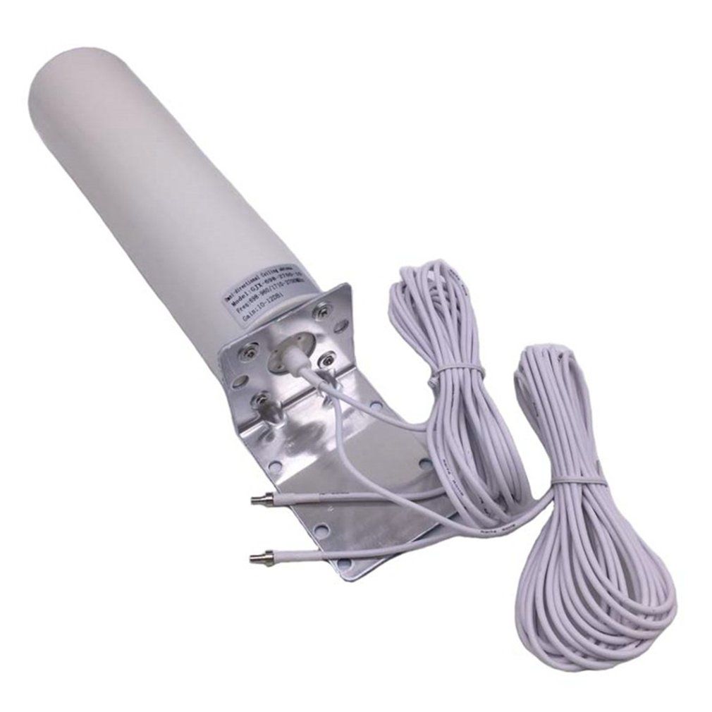 3G 4G Barrel Antenna Outdoor Antenna Dual Interface SMA TS9 CRC9 Router Network Card External Antenna-White